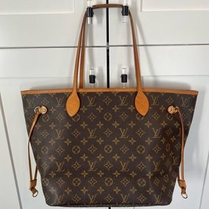 Authentic Louis Vuitton neverfull MM monogram povoine
